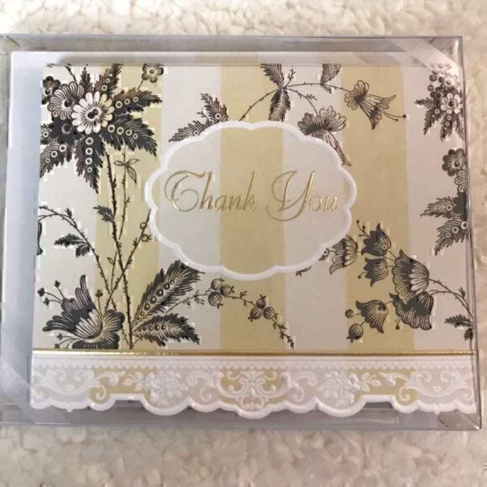 Carol Wilson Fine Arts 'Thank You' Embossed Notecards - Set of 8 Each